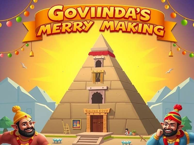 Govinda S Merry Making game banner featuring colorful festive characters